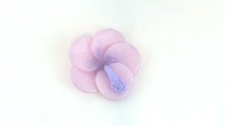 ►  TUTO  Pâte Polymère Réalisation Dune Fleur Hibiscus en Fimo [upl. by Airdnaid435]