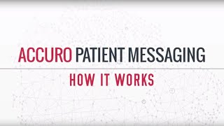 Accuro Patient Messaging  How it works [upl. by Marlie]