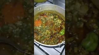 Okra  Okro Soup with Banku foodclips foodie shorts [upl. by Ayal]