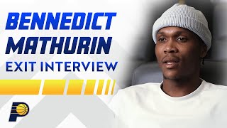 Bennedict Mathurin 202324 Exit Interview  Indiana Pacers [upl. by Heyer]