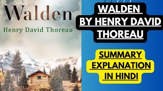 Walden by Henry David Thoreau  Summary Explanation in Hindi  English Literature with Anamika [upl. by Minta125]