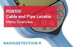 RD8100 cable and pipe locator Menu overview [upl. by Holden]