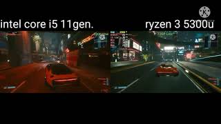 ryzen 3 5300u vs Intel i5 11gen gaming test [upl. by Knowles]