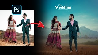 PHOTOSHOP TUTORIALPreWedding Photo Editing [upl. by Aldo]