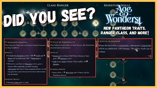 Age of Wonders 4  Ways of War  Did you see  Pantheon Traits Ranger Class and more [upl. by Sicular]