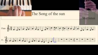 The song of the sun  easy recorder amp piano tutorial [upl. by Kenley]