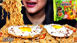 Spicy Korean Ramen Noodles Eating Challenge Mukbang  Spicy Noodles  ASMR asmr mukbang [upl. by Aicetal]