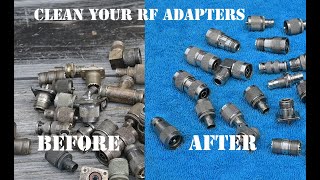 Cleaning your corroded and tarnished RF adapters for ham radio coaxial cable [upl. by Abocaj]