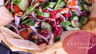 Fattoush Recipe  Levantine Salad [upl. by Mcgray]