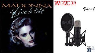 A139 Live To Tell  Madonna  Vocal Karaoke Only amp Guitar Chords Original Song [upl. by Hairaza]