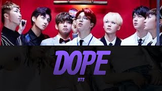 BTS방탄소년단  DOPE쩔어 Lyrics Video  KPOPWorld Music [upl. by Karlik]