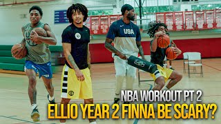 ellio amp tahaad PRO NBA workout PART 2 Elliot Cadeau can shoot that sht 🎯 [upl. by Irrak]