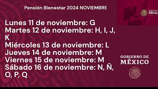 Calendario de Pago de Pensión Bienestar Fecha en Noviembre 2024 [upl. by Inoue]