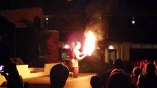 Hawaiian Luau Fire Dancer at the Hilton Waikoloa [upl. by Mooney]