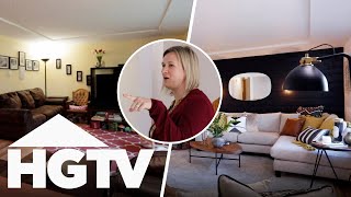 Lindsay and Leslie Reveal Remodeled Entry Way with Cabin Aesthetic HGTV UnsellableHouses [upl. by Eleets]