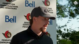 Claude Giroux Thomas Chabot and Tim Stützle Media at the Senators Community Foundation Media [upl. by Navarro]