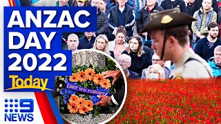 How Australia is marking Anzac Day 2022  9 News Australia [upl. by Akerdnahs]