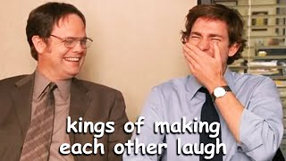 john krasinski amp rainn wilson making eachother break for 8 minutes 21 seconds  The Office Bloopers [upl. by Radack421]