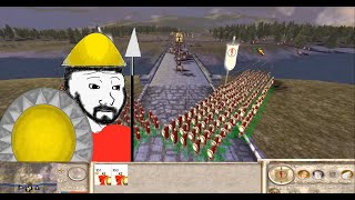 Every Spartan Hoplites Bridge Battle in Rome Total War [upl. by Natye584]