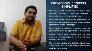 Promissory Estoppel  Anuradha Chandrawansha [upl. by Nevarc]