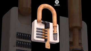 Wooden Padlock Section  How padlocks work 3D Animation  Clip 72 padlock doorlock [upl. by Eniroc226]