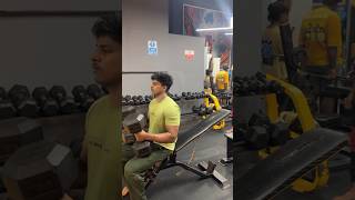 Attempt to press the heaviest dumbbell in gym🥶 [upl. by Stern]