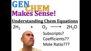 GCMS Understanding Chemical Equations  Subscripts vs Coefficients and Mole Ratios [upl. by Immaj]