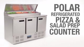 Polar Pizza Prep Counter Fridge 390Ltr G605 [upl. by Gradeigh]