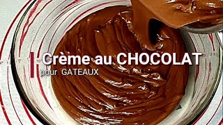 La plus onctueuse CREME au CHOCOLAT pour garnir vos gâteaux [upl. by Nyladgam]