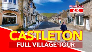 CASTLETON  Peak District Derbyshire England  Full Village Walk in 4K [upl. by Amary]