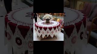 Crochet table cover designchrochetdesign hayacrochetdesign tablecovers shorts youtubeshorts [upl. by Carlen]