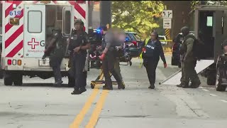 APD officer hurt suspect in custody  Latest on shooting in Midtown Atlanta [upl. by Carny]