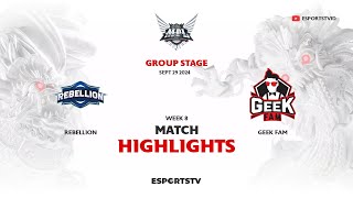 Rebellion vs Geek Fam HIGHLIGHTS MPL ID S14  GEEK VS RBL ESPORTSTV [upl. by Nurat]