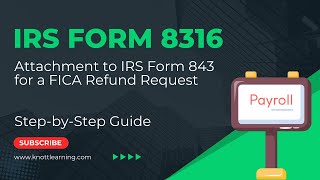 IRS Form 8316  Attachment to IRS Form 843 FICA Refund Request [upl. by Arem350]