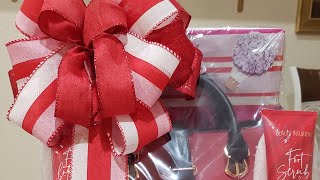 Completed Mothers Day basket wrapped with bow attached giftbasketideas viralvideo mothersday [upl. by Desta]