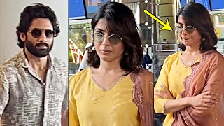 Samantha And Naga Chaitanya Visuals At Airport  Samantha Latest Video  Daily Culture [upl. by Garrity881]