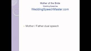 Mother of the Bride Wedding Speech Tips [upl. by Barabas]