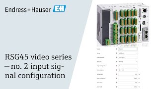 RSG45 video series  No 2 Input signal configuration  endresshauser [upl. by Nirra858]