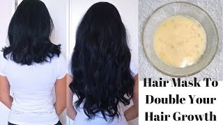 Hair Mask To Double Your Hair Growth In Just 1 Month  DIY Egg Hair Mask [upl. by Chadabe]