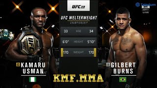 Kamaru Usman vs Gilbert Burns Highlights [upl. by Ettenahc]