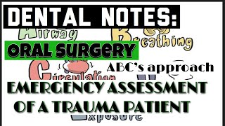 EMERGENCY TREATMENT FOR TRAUMA PATIENT II ABCs FOR TRAUMA PATIENT II ASSESSMENT II ORAL SURGERY [upl. by Ayouqes]