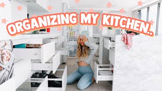 ORGANIZING  DECLUTTERING MY KITCHEN why did it take me 3 days [upl. by Dric]