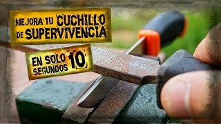 INCREÍBLE Mejora Tu CUCHILLO en Solo 10 segundos  BUSHCRAFT  SUPERVIVENCIA [upl. by Haroldson]