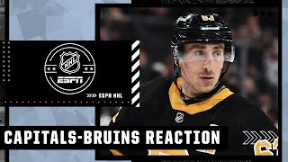 CapitalsBruins Reaction Brad Marchand leaves with injury  ESPN NHL [upl. by Rennie]