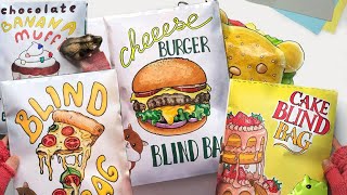 FOOD 🍕🍔🍩🍰 Paper Blind Bag Compilation [upl. by Katlin]