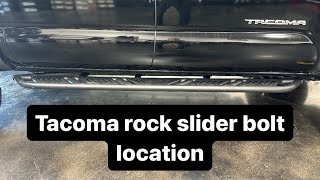 Westcott Designs Tacoma Rock Slider Bolt Locations [upl. by Yrak314]