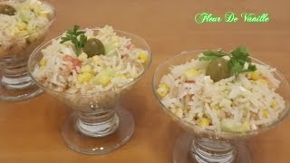 Salade de riz en verrinesRice salad  سلطة الارز [upl. by Pontone]