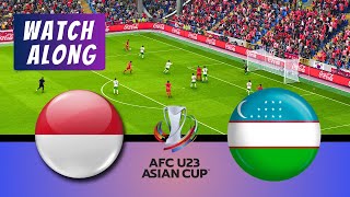 🔴 INDONESIA U23 VS UZBEKISTAN U23 I AFC U23 ASIAN CUP 2024  PES 21 SIMULATION [upl. by Nymassej]