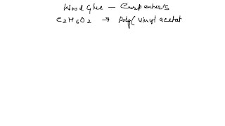 Making Glue Wood glue or quotcarpenters glue quot is made of polyvinyl acctate Draw the carbonskel… [upl. by Ylrrad]