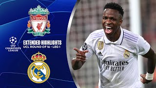 Liverpool vs Real Madrid Extended Highlights  UCL Round of 16  Leg 1  CBS Sports Golazo [upl. by Ahsikat]